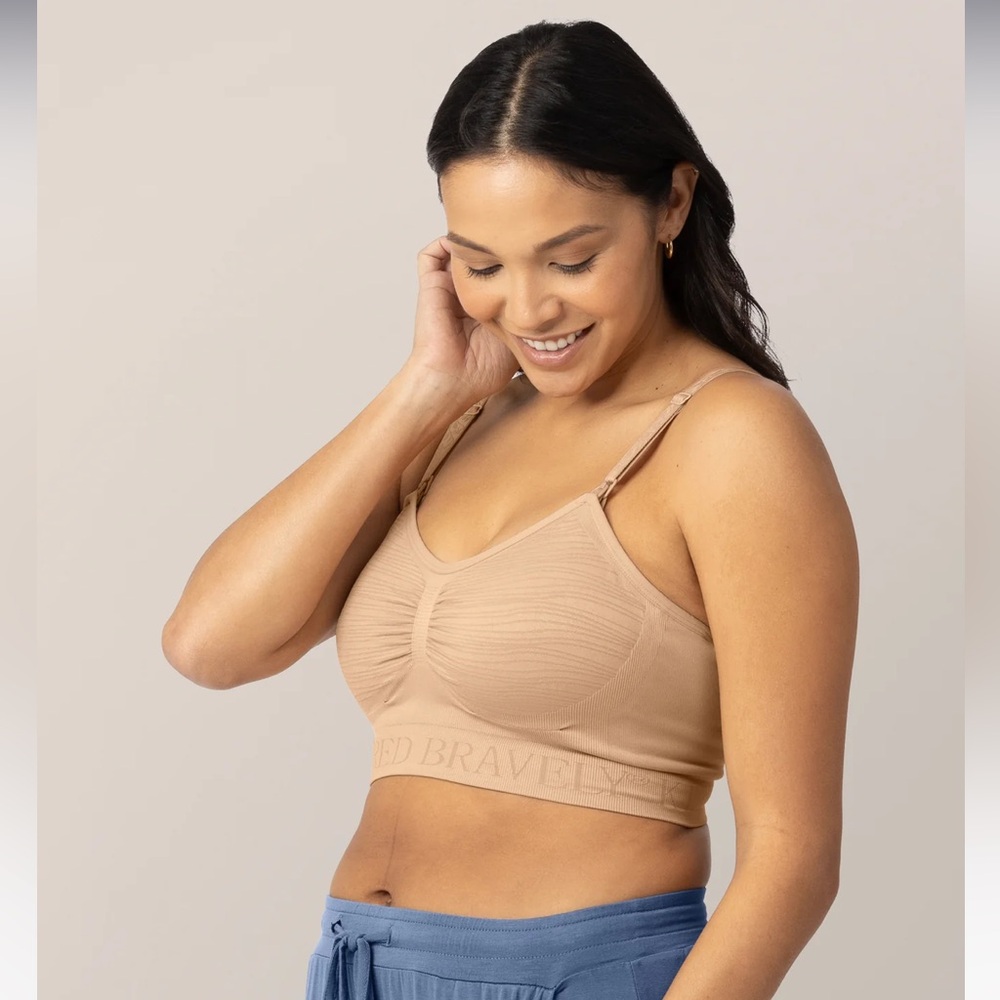 Kindred Bravely Sublime Hands-Free Pumping & Nursing Bra Beige - Small Regular